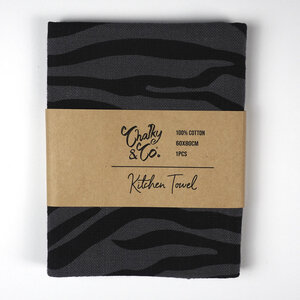 Kitchen Towel "Zebra" | 60 x 80 cm | GOTS zertifiziert - Chalky & Co.®