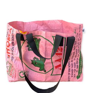 Große Einkaufstasche Ri42 recycelter Reissack - Beadbags