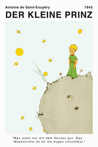 Poster / Leinwandbild  - Der Kleine Prinz - Man sieht nur mit dem Herzen gut - Photocircle