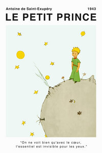 Poster / Leinwandbild / Wandbild - Le Petit Prince - On ne voit bien qu'avec le cœur - Photocircle