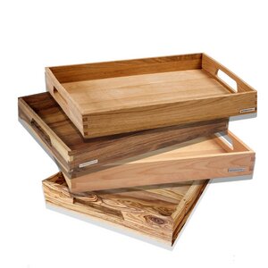 Holztablett Serviertablett Küchentablett Serie NH-B 50 x 35,5 x 7cm - NATUREHOME