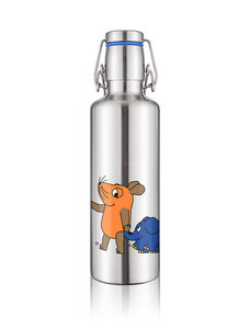 soulbottle steel light 0,75 l „Die Maus Hand in Hand" • einwandige Trinkflasche - soulbottles