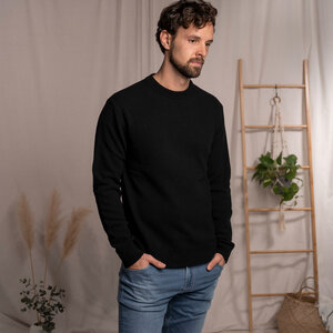 Vredo, Strick Sweater aus Wollmix, Schwarz - Vresh Clothing
