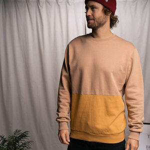 Vindus - Sweater aus Biobaumwolle, Mint/Beige + Rawhilde/Senf - Vresh Clothing