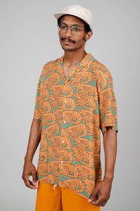 Kurzarm Hemd - Gamba Faes Aloha shirt Morera - aus Ecovero  - Brava Fabrics