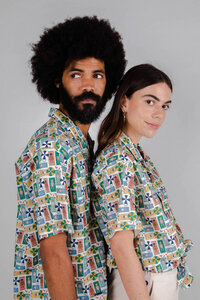 Hemd Unisex - Playmobil Summer Days Aloha Shirt - aus Bio-Baumwolle - Brava Fabrics