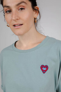 T-Shirt Oversized - Heart Oversize Tee Light Morera - aus Bio-Baumwolle - Brava Fabrics