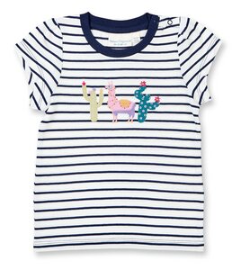 Mädchenshirt geringelt mit Applikation, 100% Biobaumwolle - Sense Organics & friends in cooperation with GARY MASH