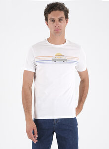 T-Shirt aus Bio-Baumwolle mit Wagen-Print - ORGANICATION