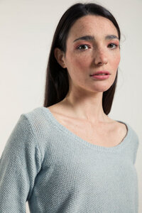 Recycelter Pullover für Frauen aus Denim-Baumwolle Grazia - Rifò - Circular Fashion Made in Italy
