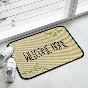 Fußmatte | 'Welcome home' | 40 x 60 cm | Sisal | Naturlatex - 4betterdays