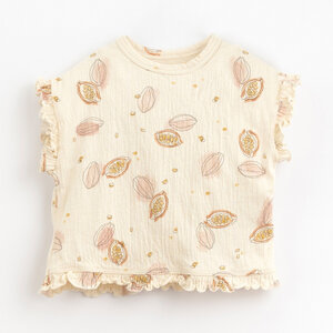 Baby Mädchen T-Shirt aus Bio-Baumwolle, elastischer Musselin - PLAY UP