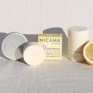 Festes Shampoo 4er Set mit Aufbewahrungsdose - NICAMA - NICAMA