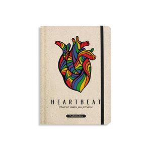 Nachhaltiges Notizbuch A5 - Nari "Heartbeat" - Matabooks
