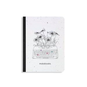 Samenbuch aus Graspapier - "Typewriter" - Matabooks