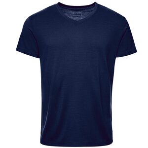 Merino Shirt Herren Kurzarm Regular V-Neck 200 - Kaipara - Merino Sportswear