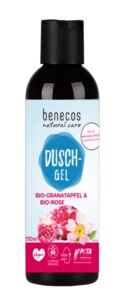 Naturkosmetik - Duschgel - Granatapfel & Rose - vegan - 200 ml - benecos