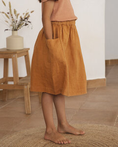 Rock für Kinder aus Leinen / Pocket Skirt - Matona