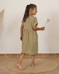 Kurzarm Kleid für Kinder aus Leinen / Oversized Dress - Matona