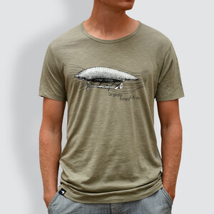 Herren T-Shirt, "Dirigeable", Light Khaki - little kiwi