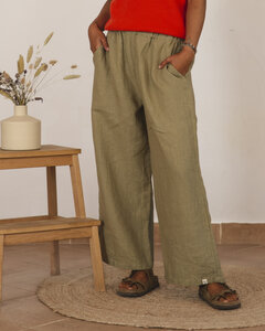 Weite Hose für Frauen aus Leinen / Culotte - Matona