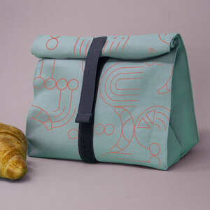 Lunchbag / Snackbeutel abstrakt / Inlay plastikfrei & hält natürlich frisch - umtüten