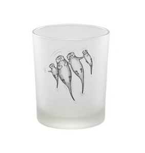 Windlicht »Die Otters« von LIGARTI | handbedrucktes Teelicht | Kerzenhalter | Kerzenglas - LIGARTI