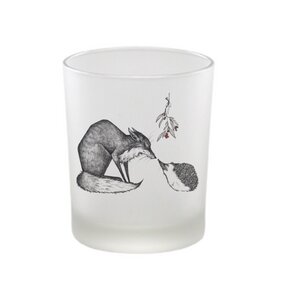 Windlicht »Fuchs und Igel« von LIGARTI | handbedrucktes Teelicht | Kerzenhalter | Kerzenglas - LIGARTI