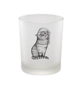 Windlicht »Gute Nacht Katze« von LIGARTI | handbedrucktes Teelicht | Kerzenhalter | Kerzenglas - LIGARTI