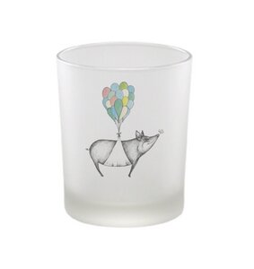 Windlicht »Sau viel Glück« von LIGARTI | handbedrucktes Teelicht | Kerzenhalter | Kerzenglas - LIGARTI