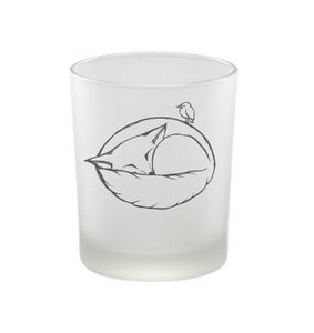 Windlicht »Schlafender Fuchs« von LIGARTI | handbedrucktes Teelicht | Kerzenhalter | Kerzenglas - LIGARTI