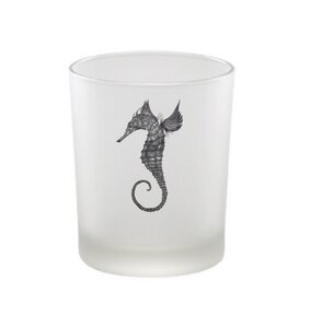 Windlicht »Seepferdchen« von LIGARTI | handbedrucktes Teelicht | Kerzenhalter | Kerzenglas - LIGARTI
