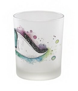 Windlicht »Space Rochen« von LIGARTI | handbedrucktes Teelicht | Kerzenhalter | Kerzenglas - LIGARTI