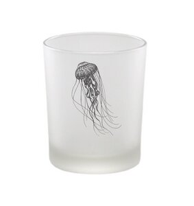 Windlicht »Tiefseequalle« von LIGARTI | handbedrucktes Teelicht | Kerzenhalter | Kerzenglas - LIGARTI