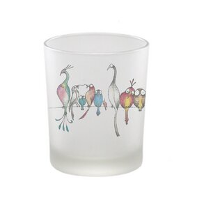 Windlicht »Vogelparade« von LIGARTI | handbedrucktes Teelicht | Kerzenhalter | Kerzenglas - LIGARTI