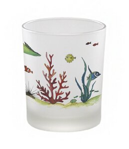 Windlicht »Unterwasserwelt« von LIGARTI | handbedrucktes Teelicht | Kerzenhalter | Kerzenglas - LIGARTI