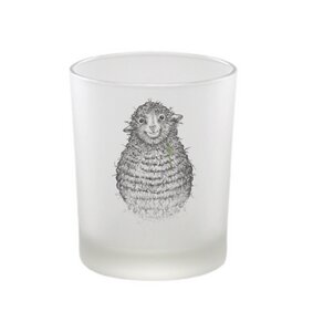 Windlicht »Wollfried« von LIGARTI | handbedrucktes Teelicht | Kerzenhalter | Kerzenglas - LIGARTI