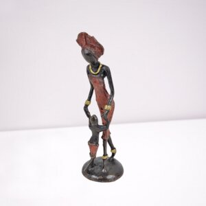 Bronze-Skulptur "Laufen lernen - Mutter mit Kind" by Issouf | Handgemacht & fair - Moogoo Creative Africa