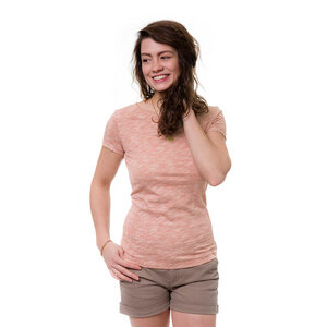 Pinstripe T-Shirt Damen Rot - bleed