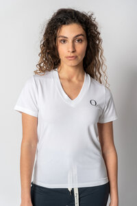 V-Neck-Shirt in Weiß - Organique