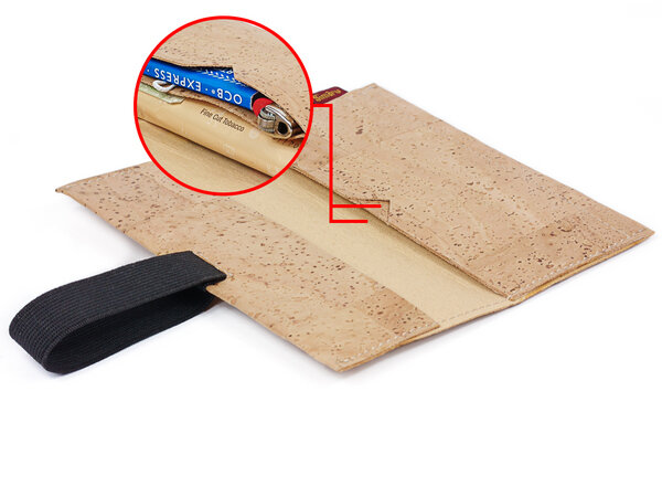 Kork Tabaktasche Für 30g Tabak - Mit Filter- & Paper-Fach, Vegan