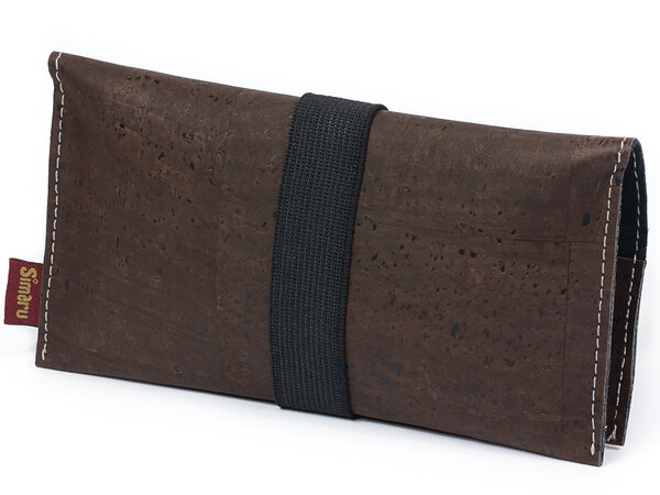 Ledertabaktasche Mit Magnetverschluss – Mehrschichtig, Faltbar, 15,5 X 5,5 Cm, Braun, Für Drehtabak Und Zubehör