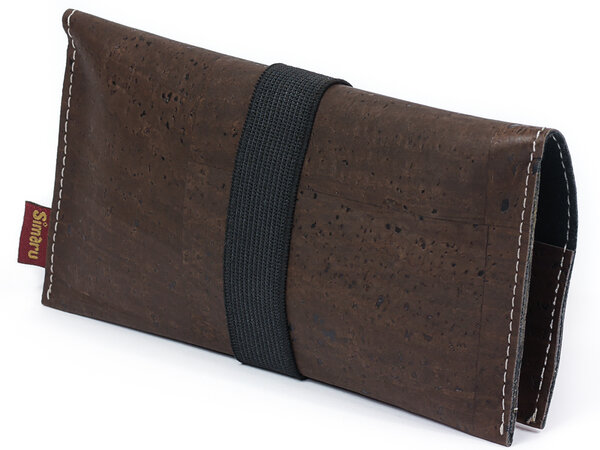 Schwarze Tabaktasche Aus Leder Mit Magnetverschluss – Faltbar, Mehrschichtig, Für Drehtabak & Zubehör
