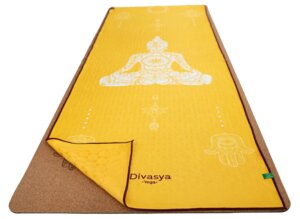 Yoga Handtuch-2er-Set /rutschfeste Mattenauflage und Gesichtshandtuch - Divasya