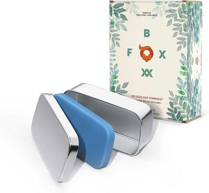 ÖKO Edelstahl MiniBox 150ml + 2 Deckel Silikon/Metall dicht - FOXBOXX