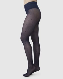 40den Black - Strumpfhose - Doris Dots - Swedish Stockings