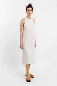 Strick Kleid aus Bio-Baumwolle Off-White - Rotholz