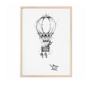 Kunstdruck »Ballonfahrer« von LIGARTI | A4, A3 oder A2 | Wandbild | Poster | Kunst - LIGARTI