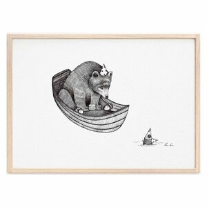 Kunstdruck »Bärengeburtstag« von LIGARTI | A4, A3 oder A2 | Wandbild | Poster | Kunst - LIGARTI