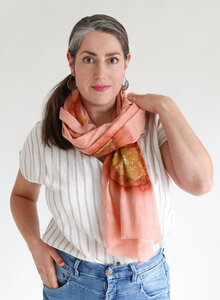 Schal aus Bio-Baumwolle – Batik Aquarell - Djian Collection